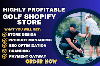 design converting golf website basketball store sport apparel golf shopify store