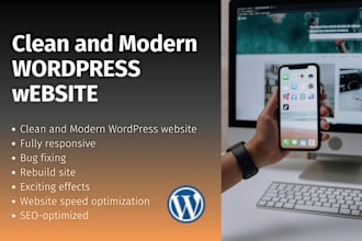 design or rebuild clean and modern wordpress website as elementor pro expert