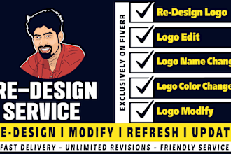redesign, modify, edit , remake, rebrand your current logo