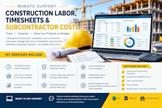 track construction labor, timesheets and subcontractor costs