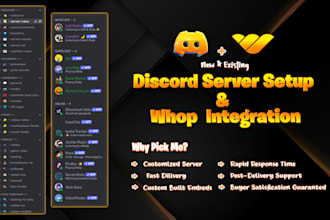do professional discord setup with whop integration