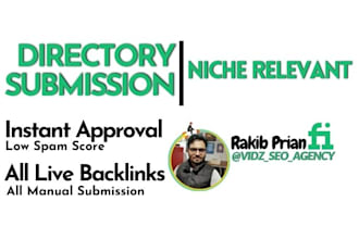 do instant approval niche directory submissions backlinks