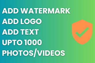 bulk add logo watermark or text to images or videos