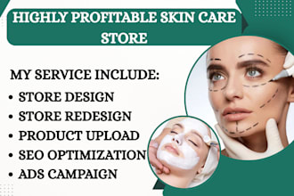 design profitable skincare shopify store skincare website cosmetic beauty store