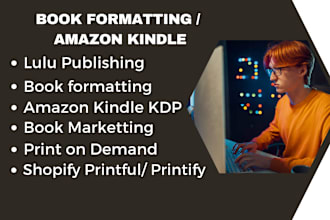 setup lulu publish amazon kindle kdp shopify printify printful print on demand