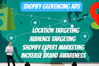 setup shopify marketing to target locations and audience using geofencing ads