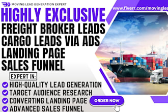 generate exclusive freight broker leads cargo leads via google ads sales funnel