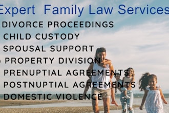 draft family law and divorce document in 24h as an attorney and paralegal