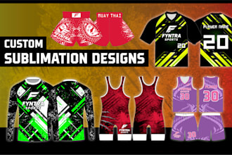 design custom sportswear, wrestling gear, singlets with sublimation files
