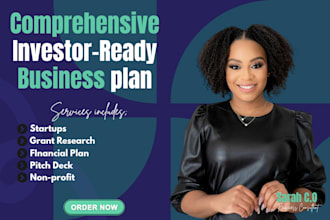 write comprehensive business plan for nonprofit, startups
