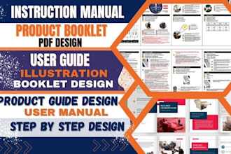 design booklet, user guide and instruction manuals