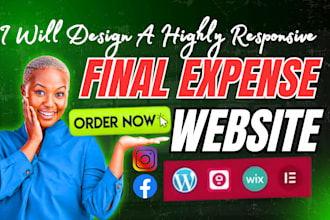 design final expense website insurance website landing page final expense leads