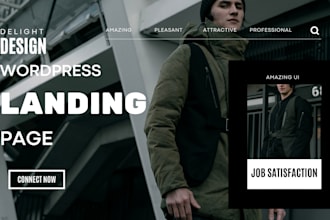 develop wordpress landing page, elementor, wp bakery, beaver, custom code