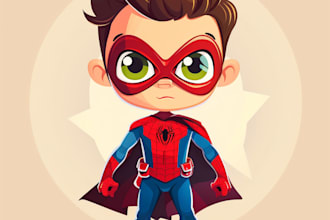 create superhero cartoon character for you