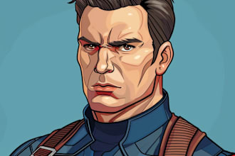 draw a a superhero cartoon character