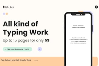 do a fast typing job, retype scanned documents, your typist