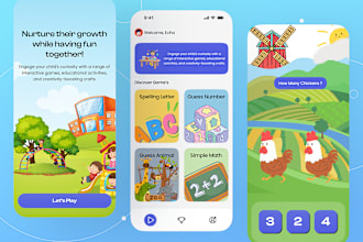 develop kid learning app, kid game, educational game app