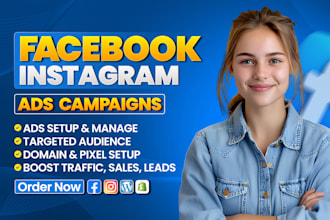 setup and manage facebook ads campaign, instagram ads, shopify fb ads, meta ads