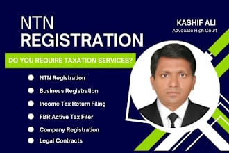 create ntn file income sales tax return company registration firm registration