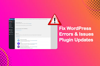 fix wordpress issues, website critical error and customization