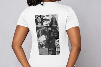 make a tshirt design about your favourite singer or actor