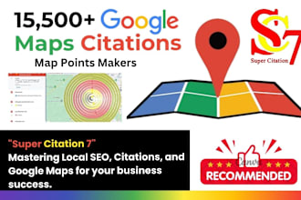 create 15,500 google maps citations for gmb ranking and local SEO