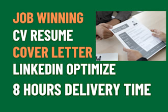 build job resume create tech sales cv cover letter linkedin update design revamp
