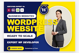 build your business website in wordpress, sell everything online