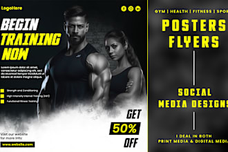 design sports, health and fitness flyer or sports graphics