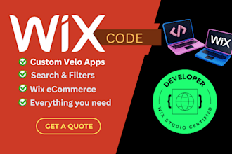 create a professional wix website with wix code, wix velo