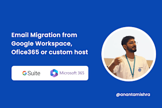 do email migration from google workspace, office365 or custom host