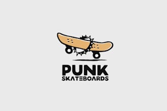 design particular skateboard company logo