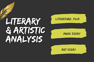 do literary analysis, literature, arts, film, music essays