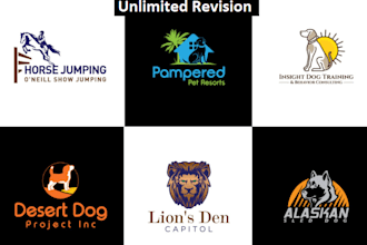 design a modern minimal animal pet business logo