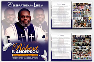 make funeral program, obituary program, funeral card
