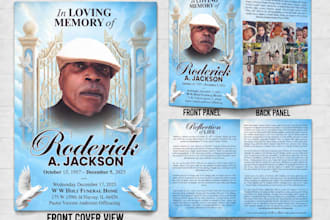 make funeral program, obituary program, funeral card
