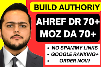 increase DR da 70 ahref domain rating moz domain authority