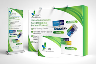 design backdrop and roll up banner for your exhibition