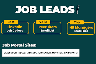 do b2b recruiting lead generation, recruiting email list and linkedin leads