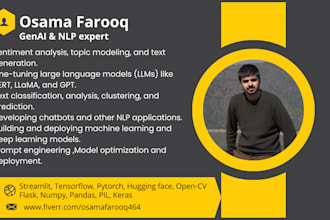 develop  ai, ml, nlp, gen ai and python related projects