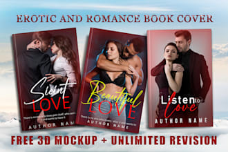 design erotic or romance book cover and adult ebook cover design
