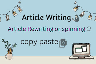 copy paste, rewrite, and write articles