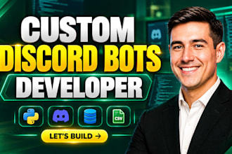 build enterprise discord bot, custom discord bot, web dashboard python developer
