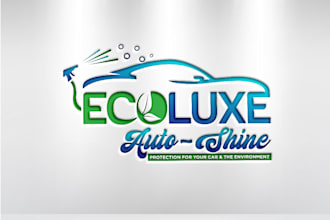 create unique modern business commercial car washing logo