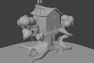 create a 3d model for you using blender