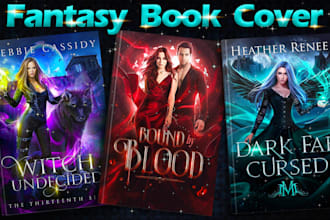 do fantasy book cover, romance book cover and ebook cover in just 3 hours