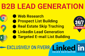 do b2b lead generation and linkedin outreach with an hourly report