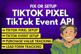 fix or setup tiktok pixel and tiktok event API by GTM