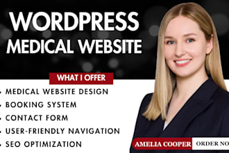 design website for medical, healthcare, doctor, dental, therapy on wordpress