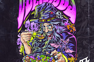create custom illustration for t shirt design